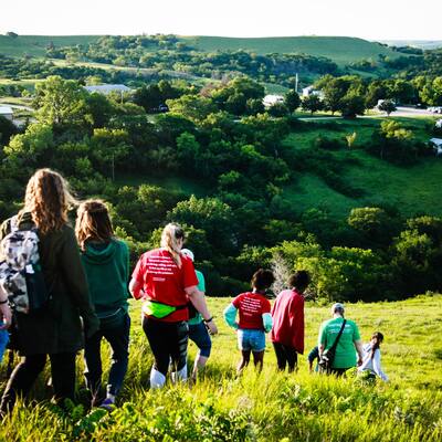 hiking the hill